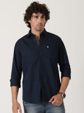 Navy Blue Solid Shirt