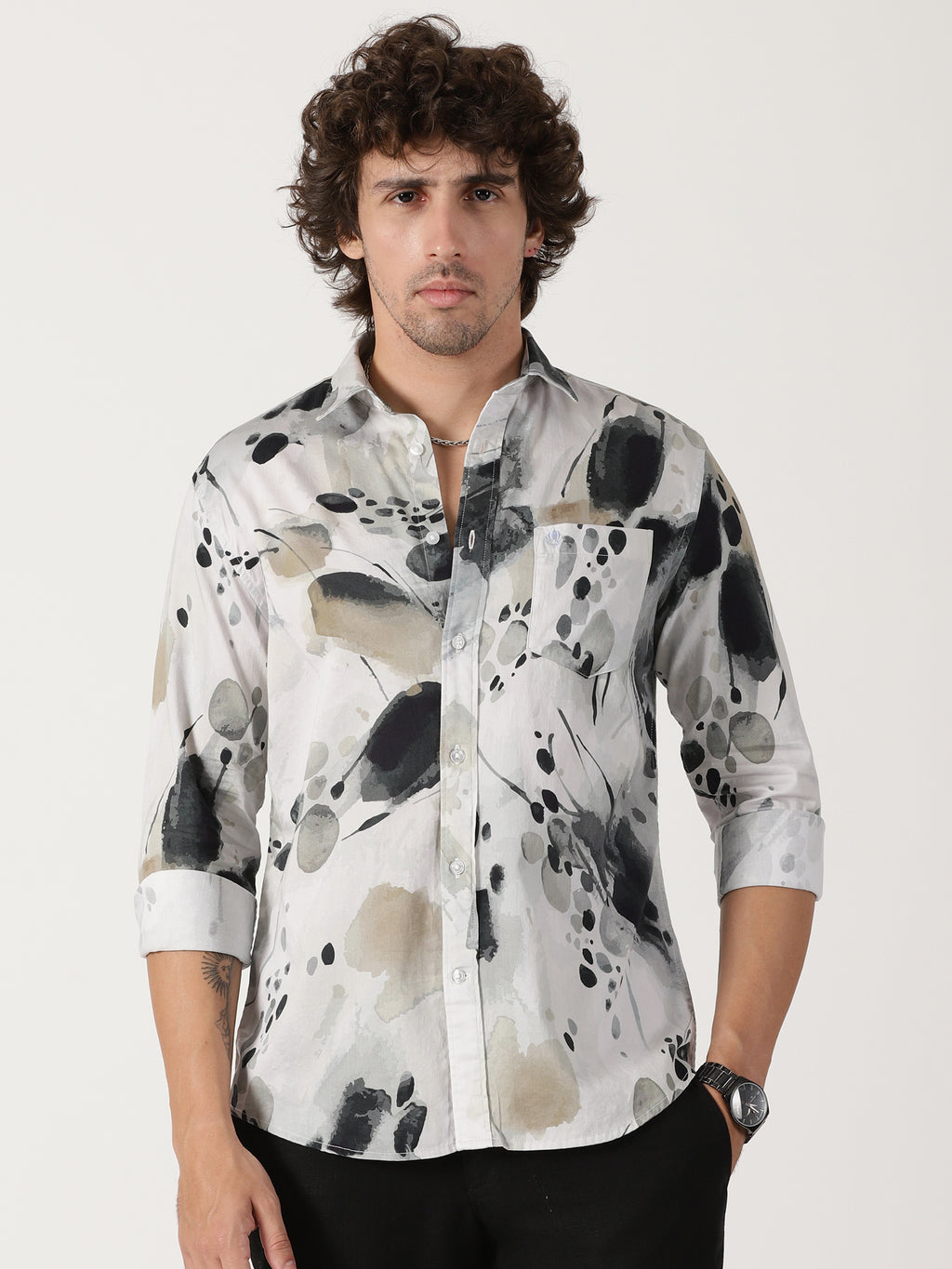 Abstract Print Casual Shirt