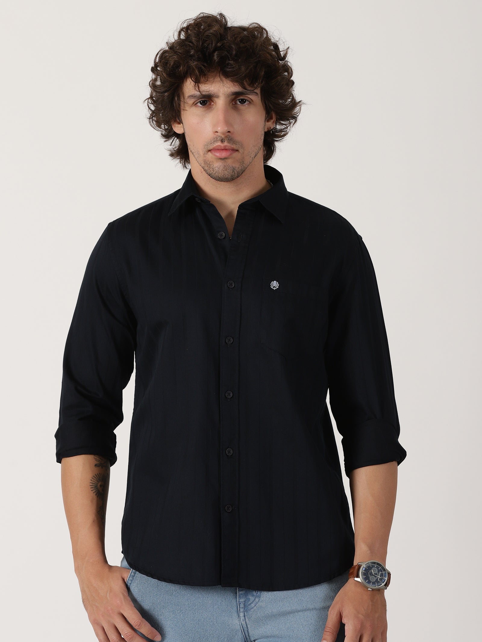 Black Solid Shirt