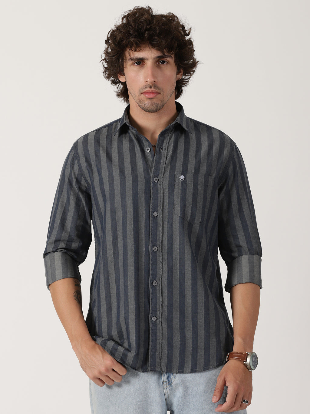 Charcoal Striped Shirt