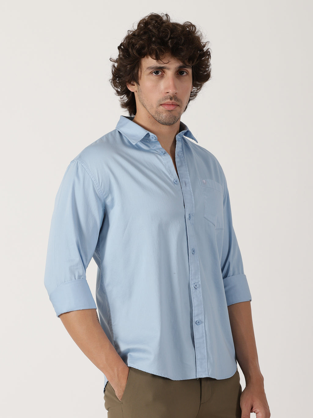 Sky Blue Solid Shirt