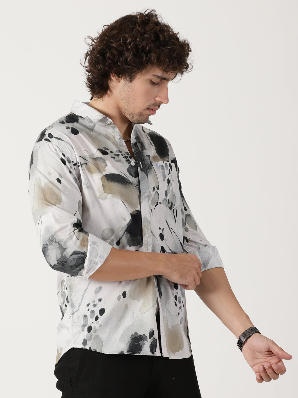 Abstract Print Casual Shirt