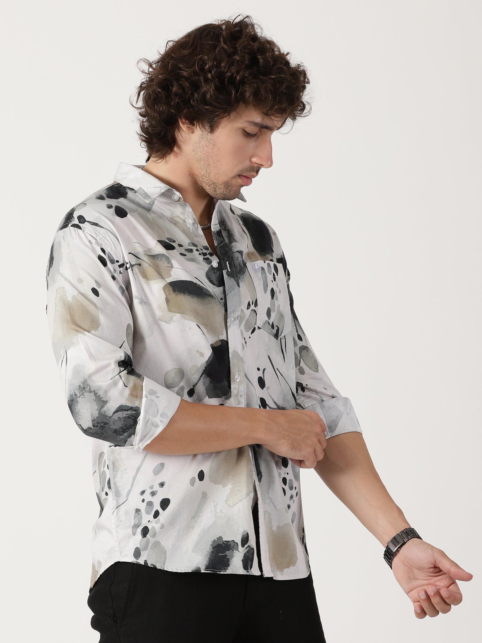 Abstract Print Casual Shirt
