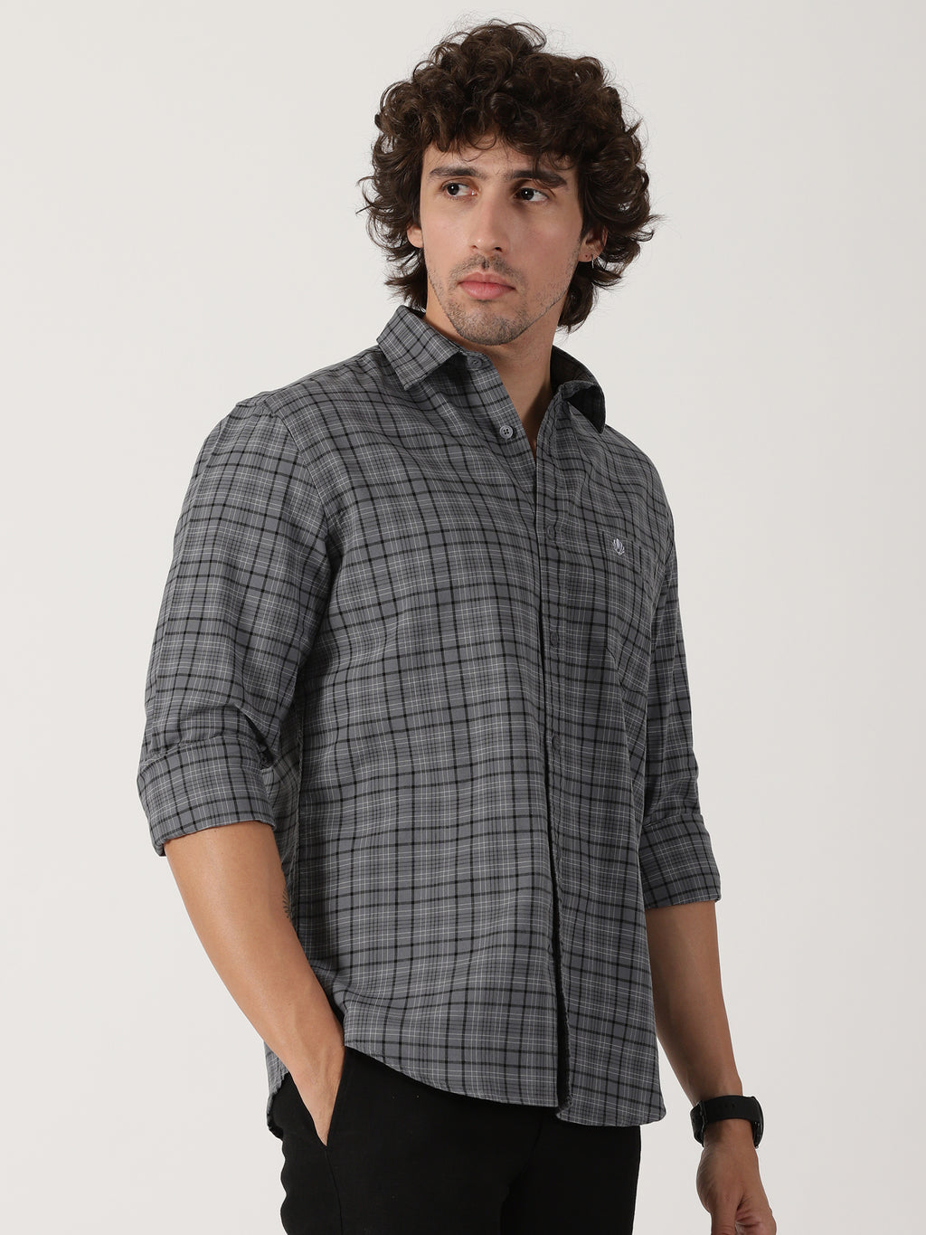 Grey Checked Shirt