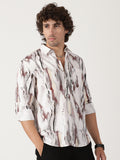 Abstract Brush Print Shirt