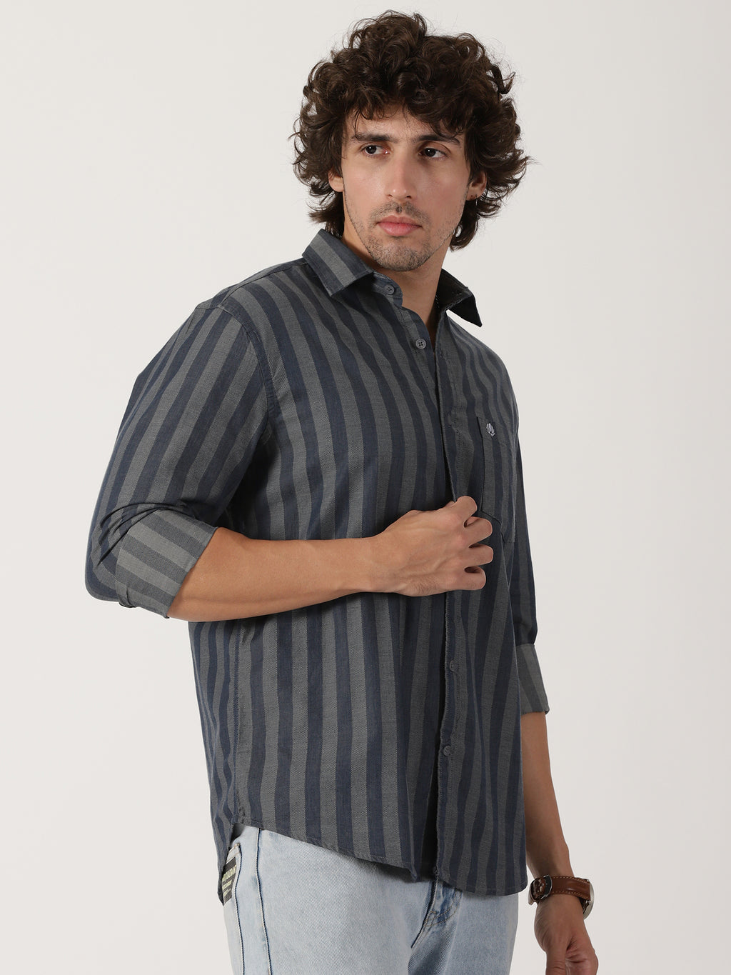 Charcoal Striped Shirt