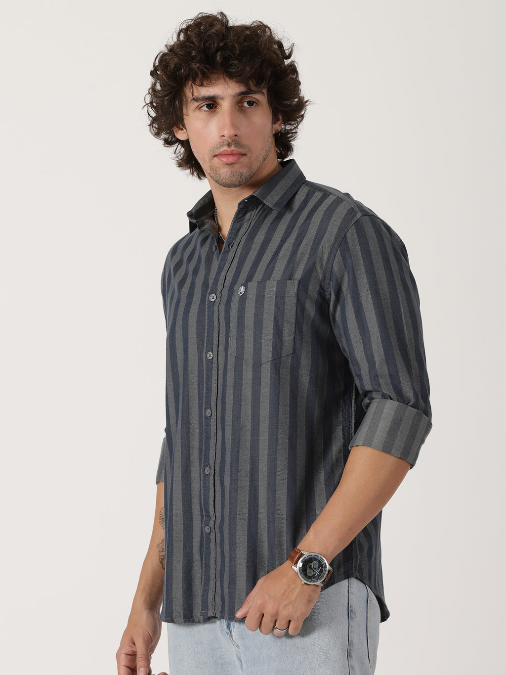 Charcoal Striped Shirt