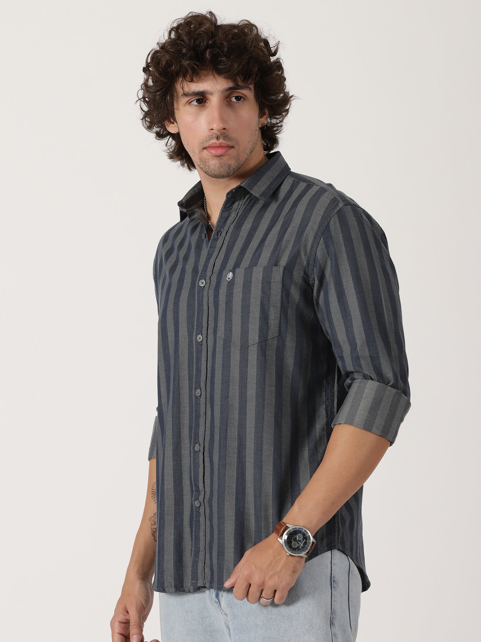 Charcoal Striped Shirt