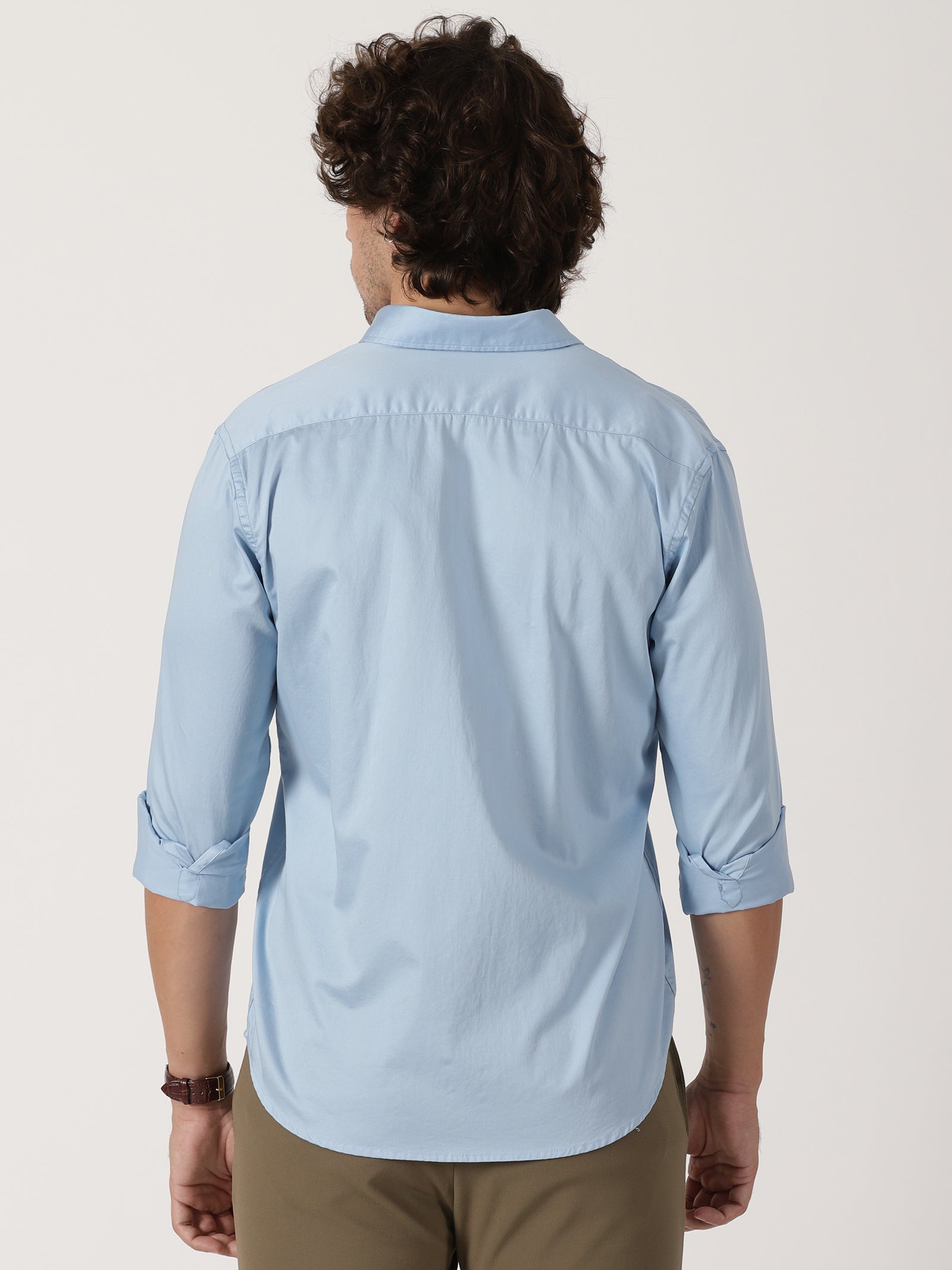 Sky Blue Solid Shirt