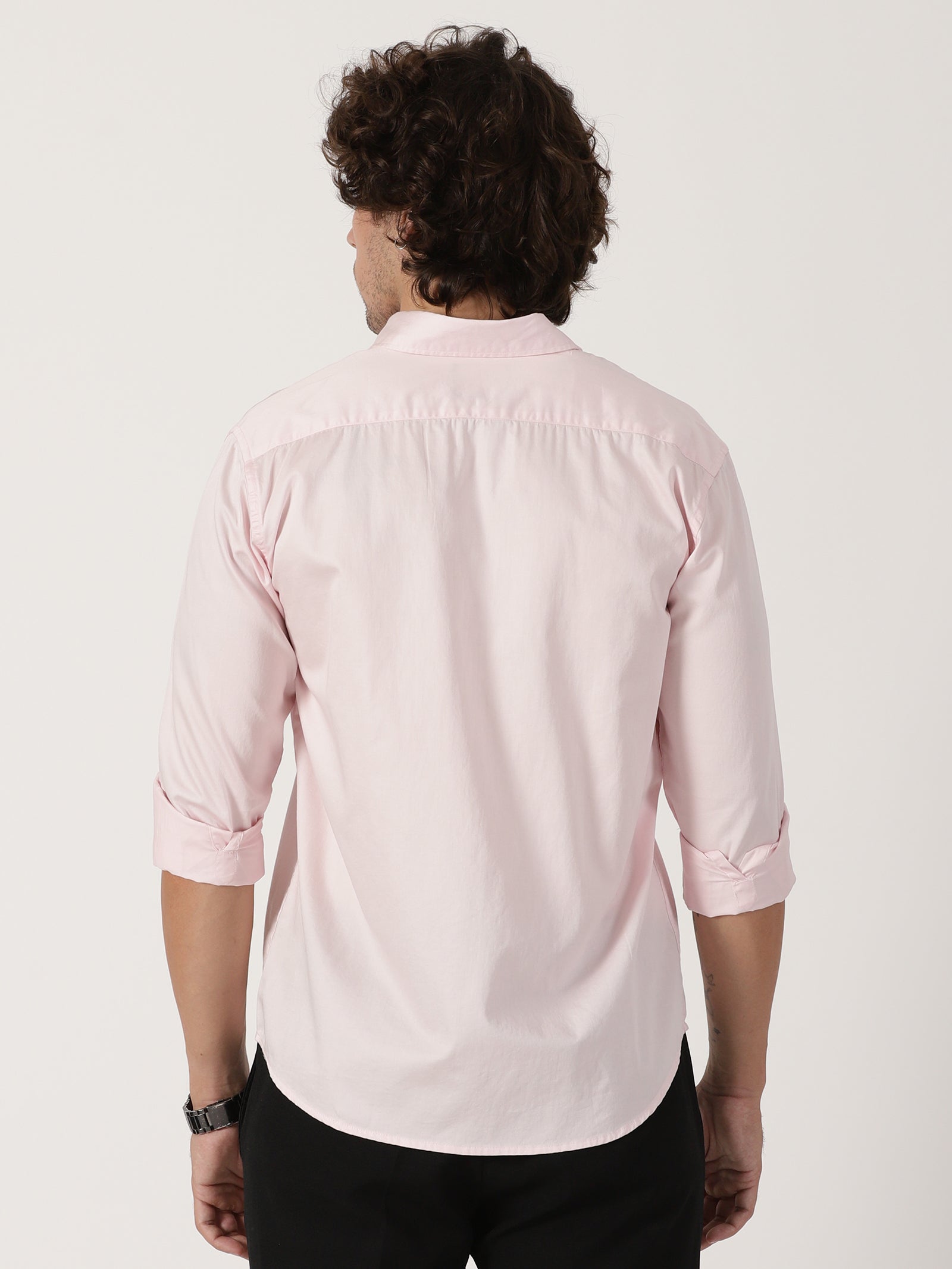 Baby Pink Solid Shirt