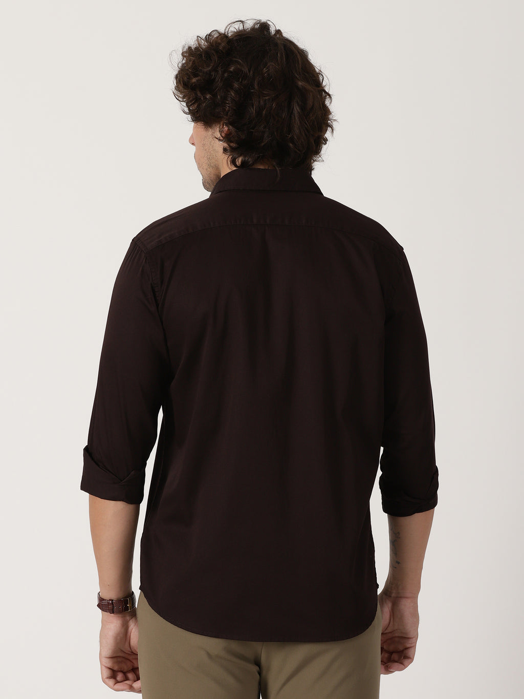 Dark Brown Solid Shirt