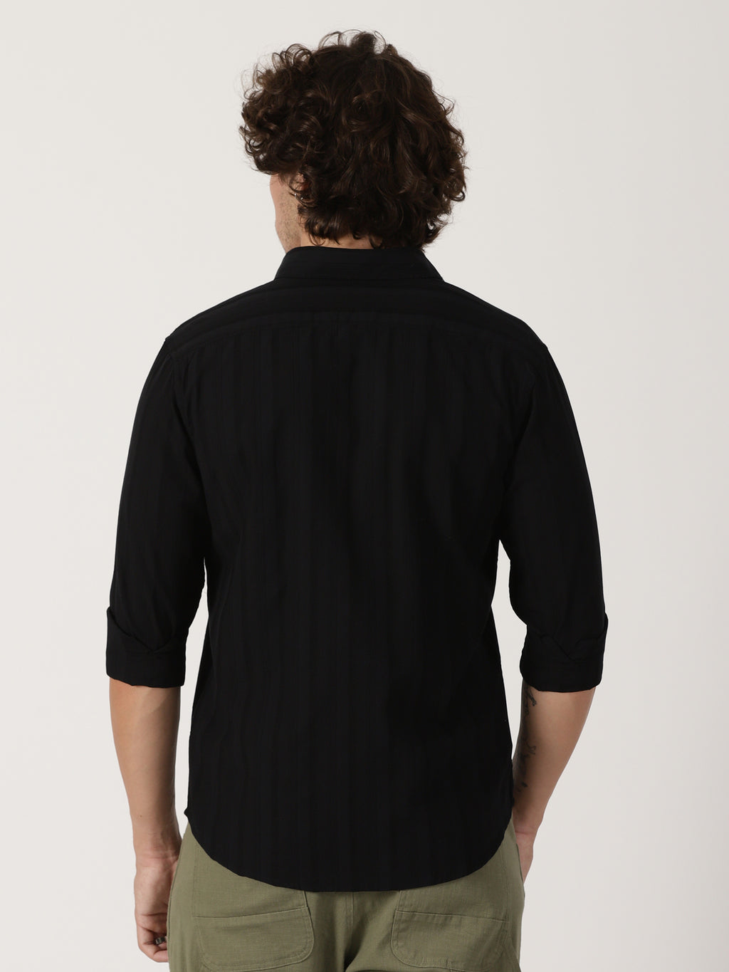 Black Textured Shirt