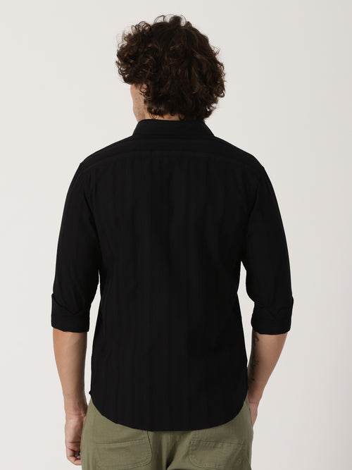 Black Textured Shirt