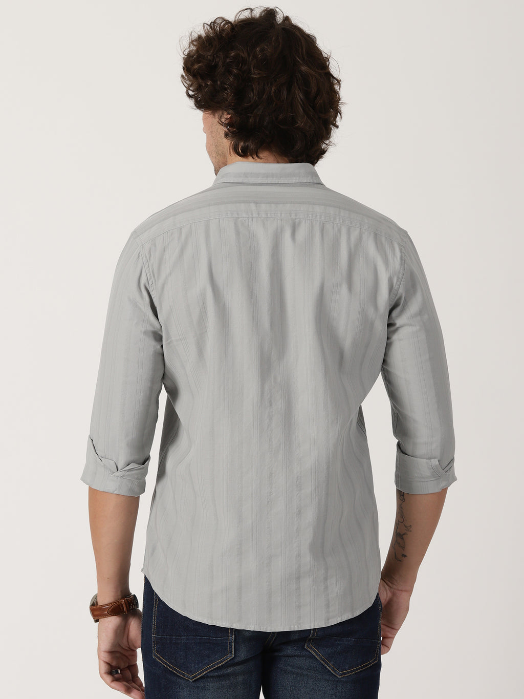 Light Grey Textured Shirt