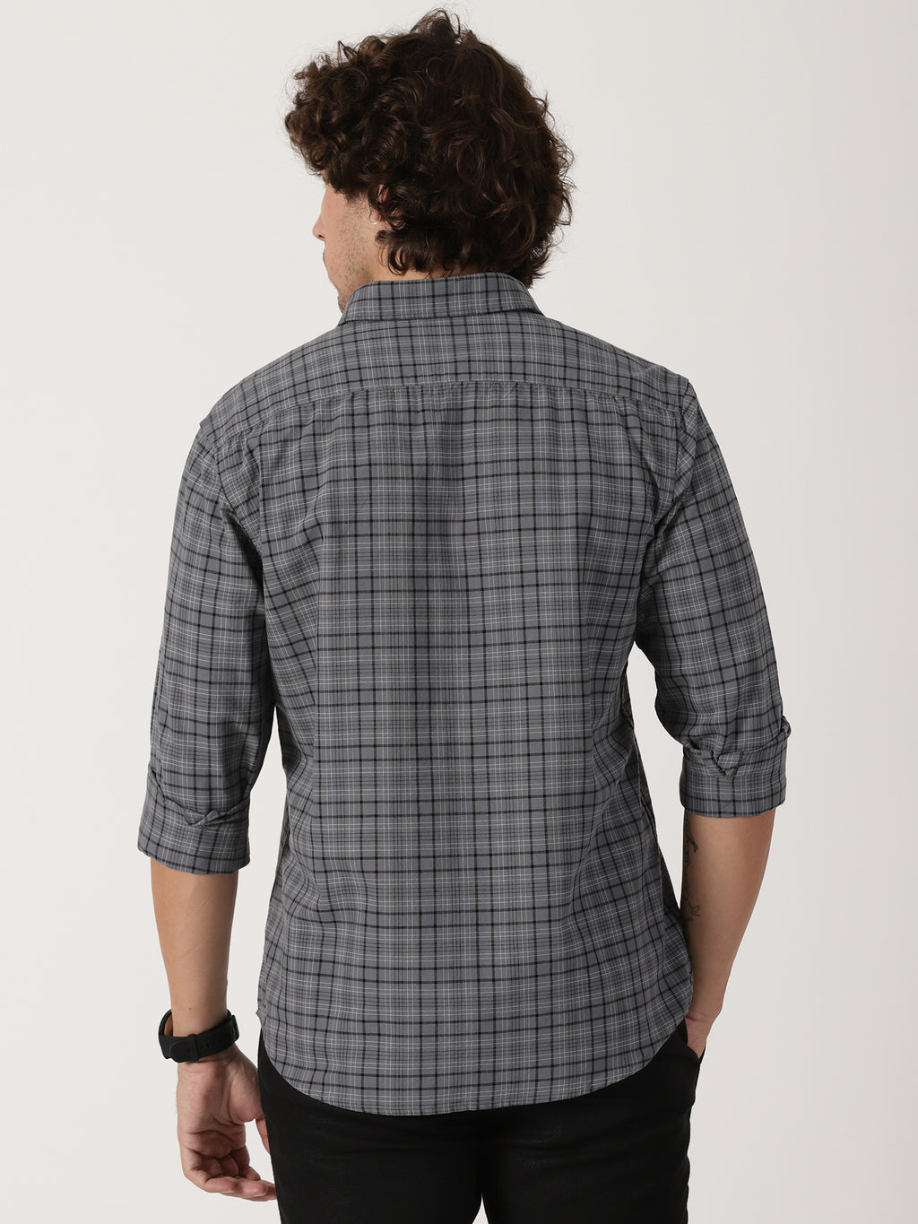 Grey Checked Shirt