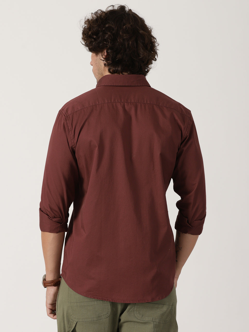 Maroon Solid Shirt