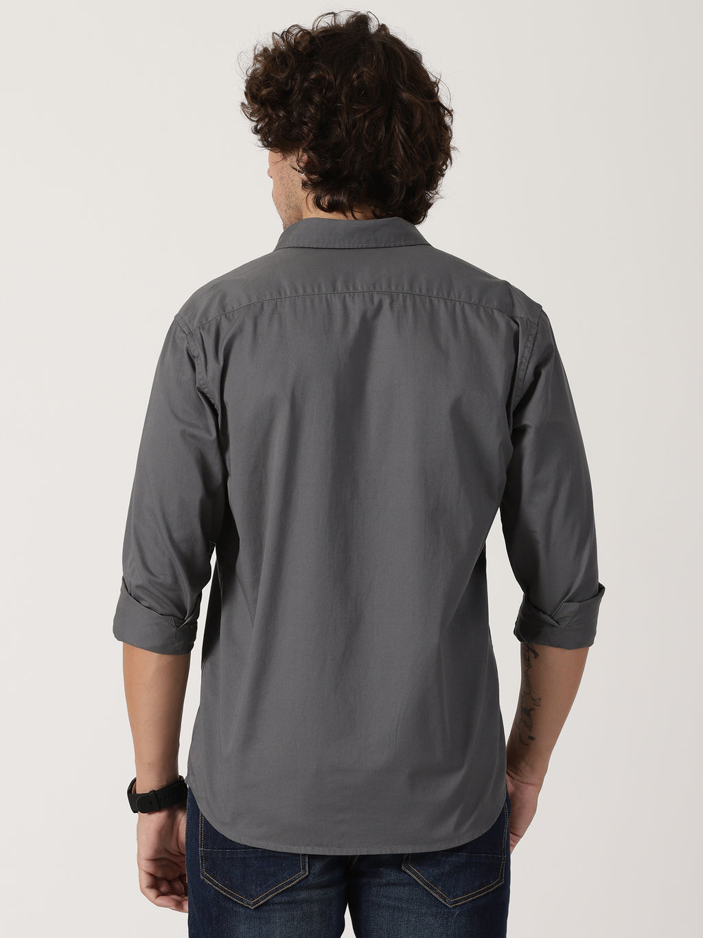 Charcoal Grey Solid Shirt