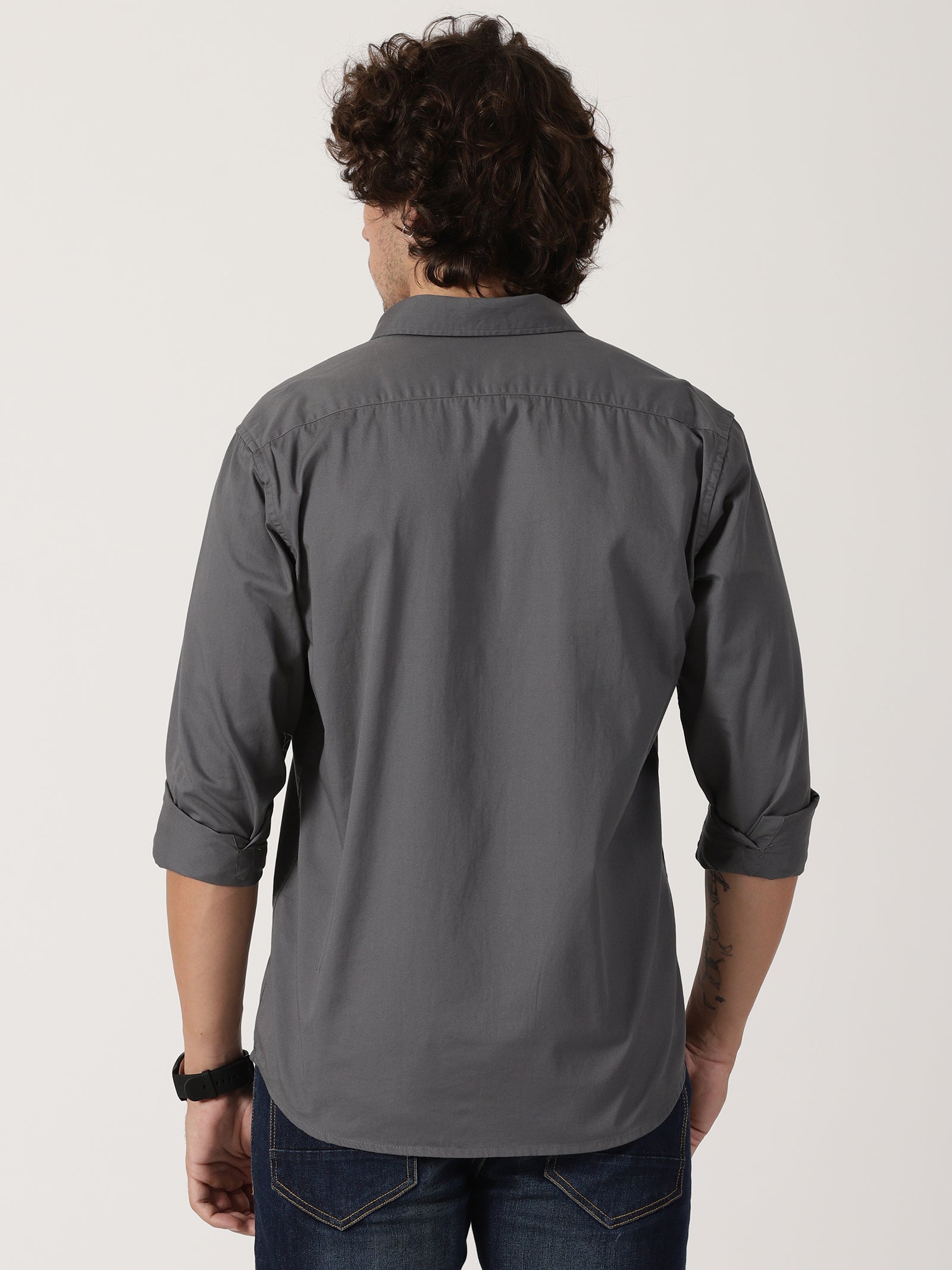 Charcoal Grey Solid Shirt