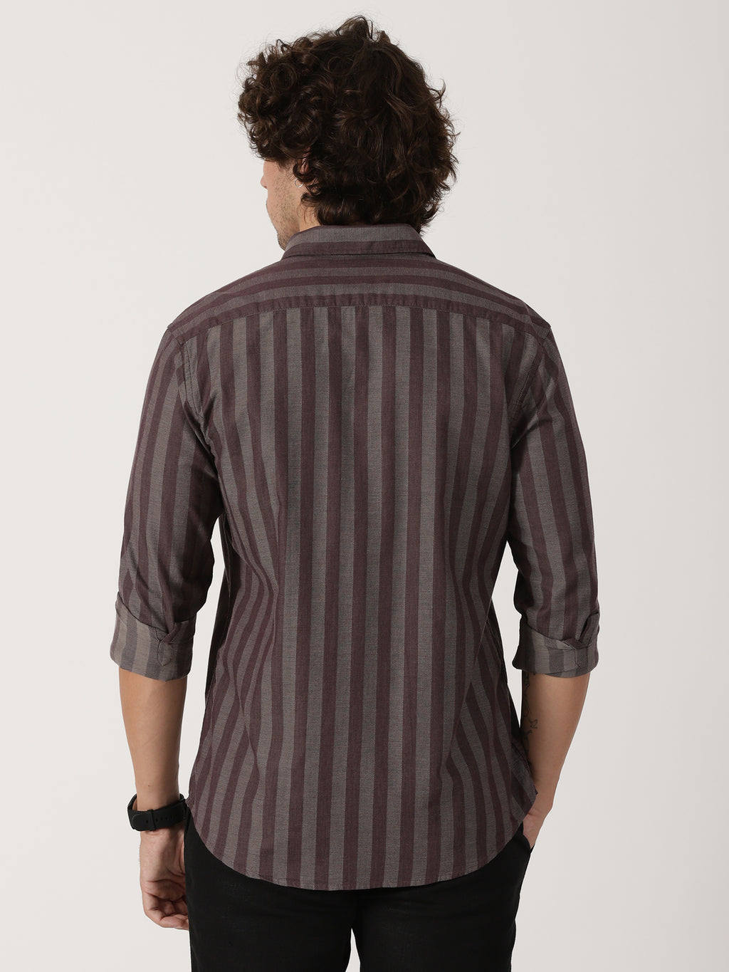 Brown Striped Shirt