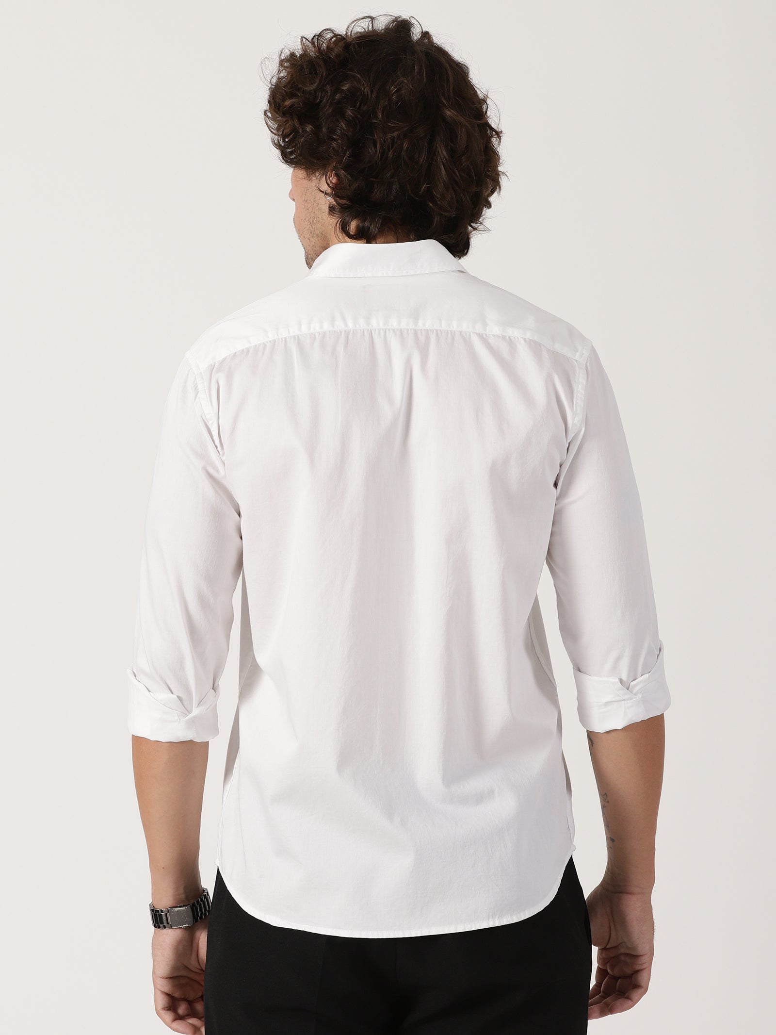 White Solid Shirt