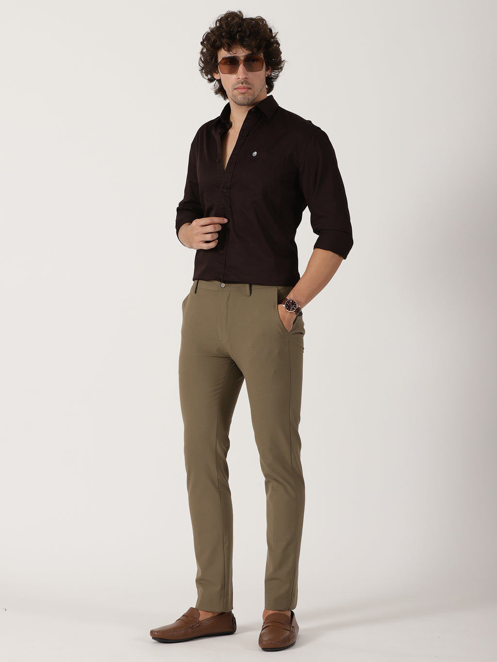 Dark Brown Solid Shirt