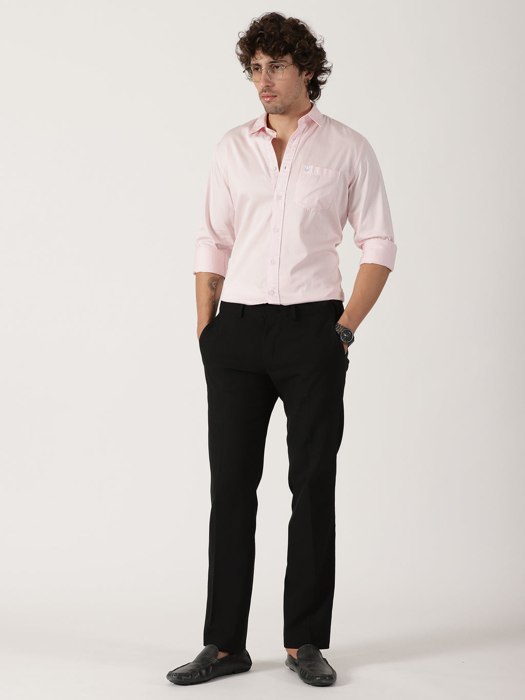 Baby Pink Solid Shirt
