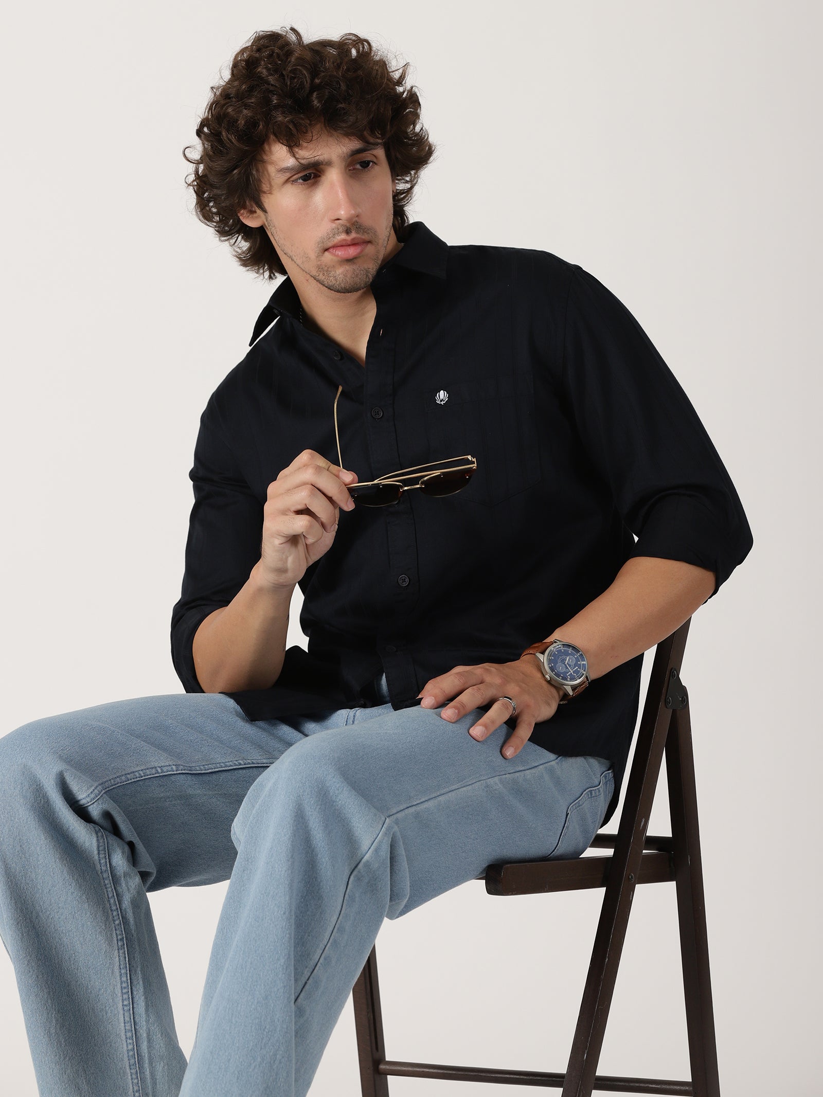 Black Solid Shirt