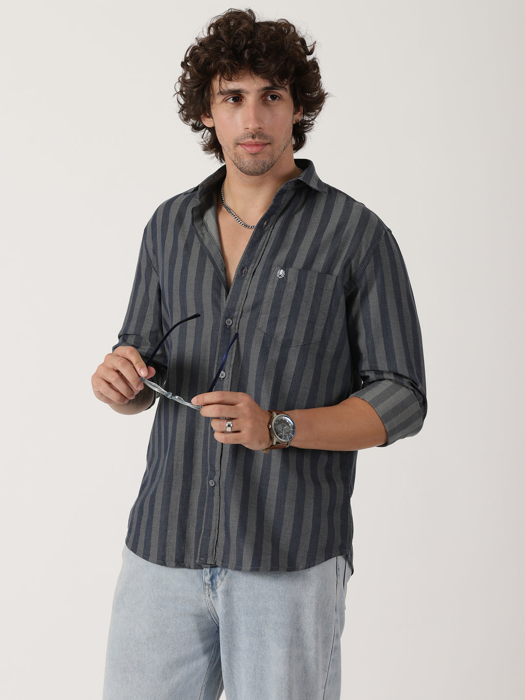 Charcoal Striped Shirt