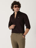 Dark Brown Solid Shirt