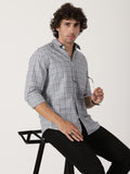 Light Grey Checked Shirt