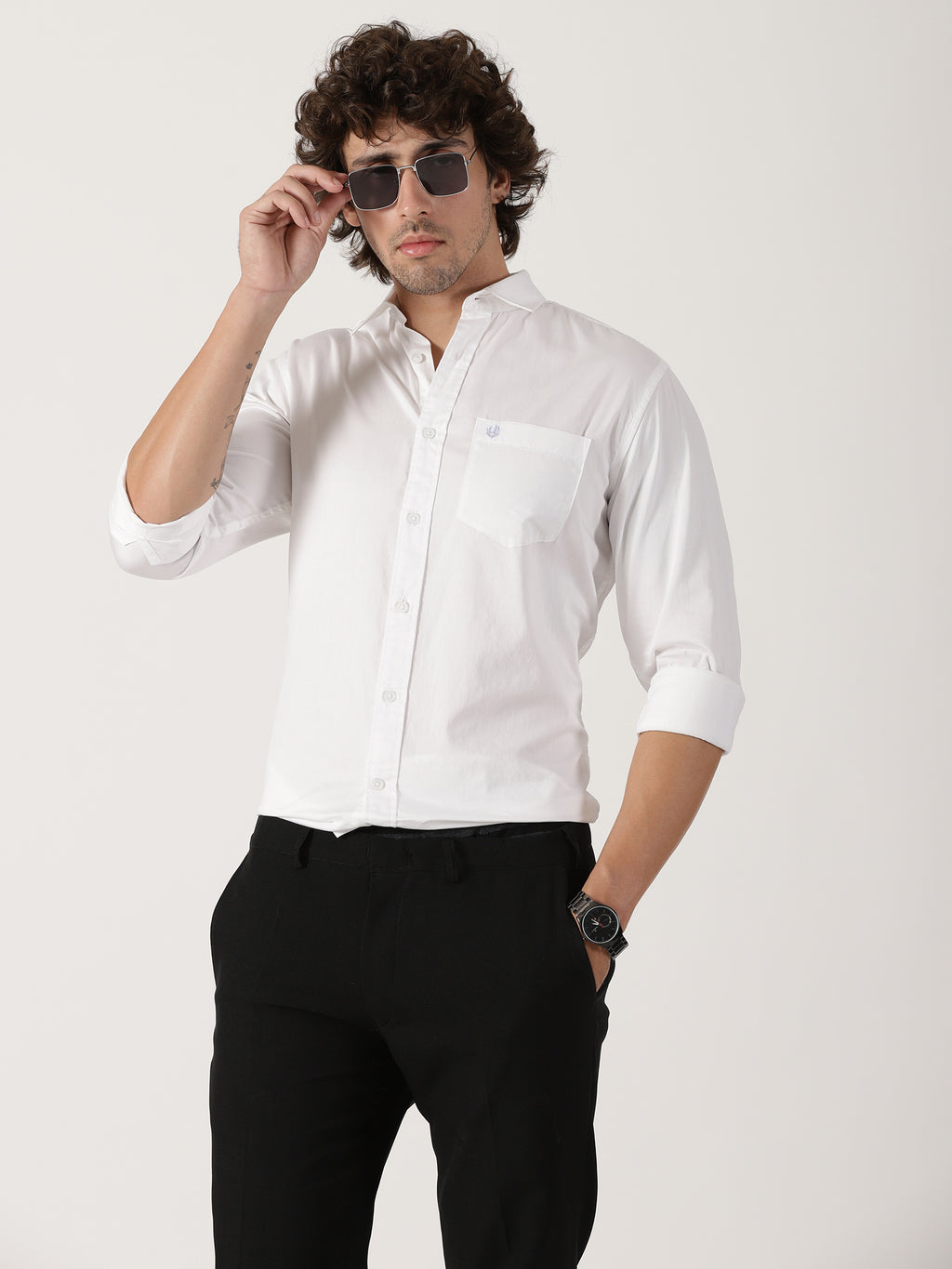 White Solid Shirt