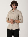 Beige Solid Shirt