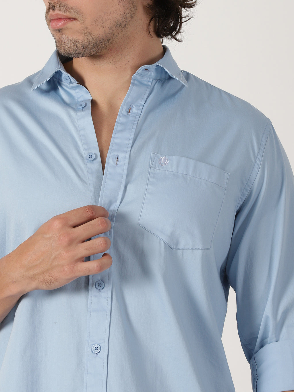 Sky Blue Solid Shirt