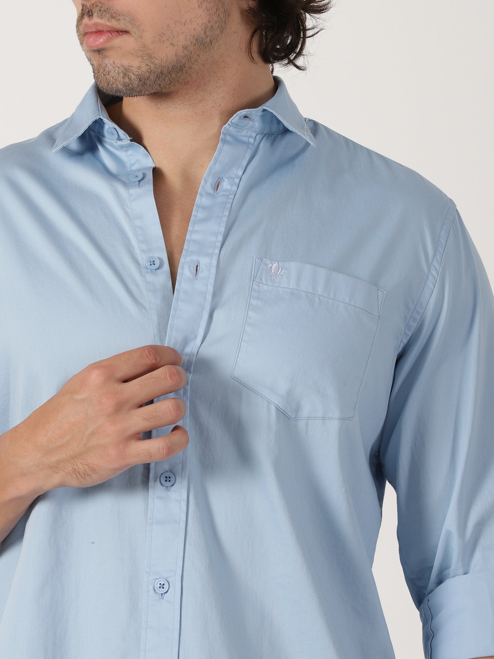 Sky Blue Solid Shirt