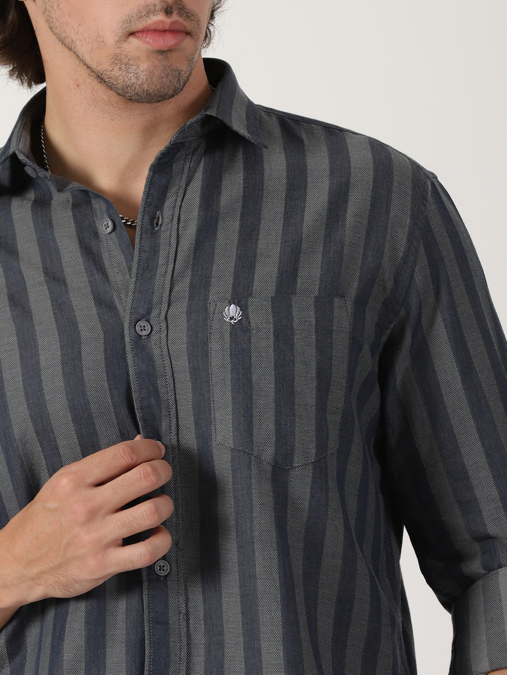 Charcoal Striped Shirt