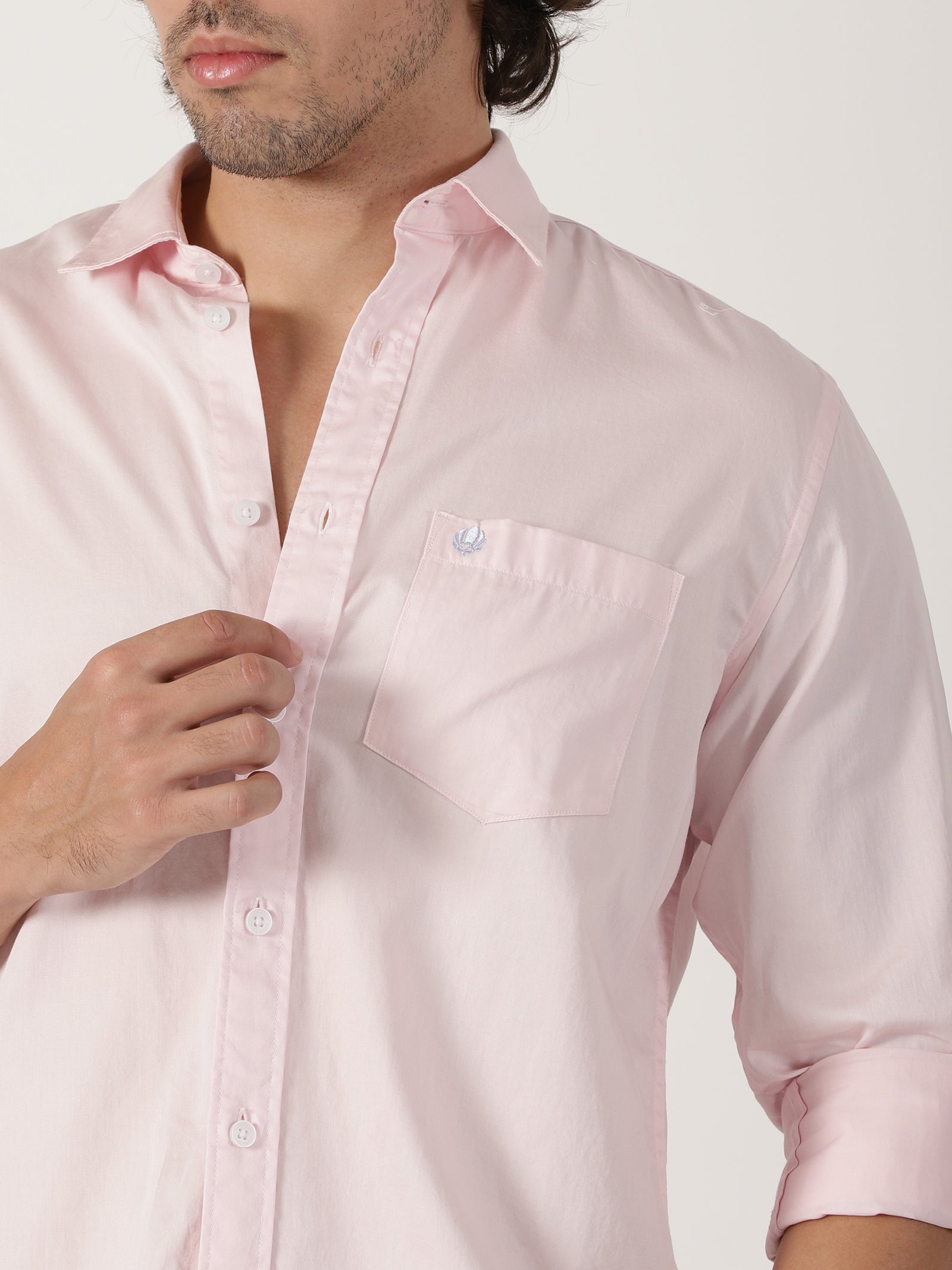Baby Pink Solid Shirt